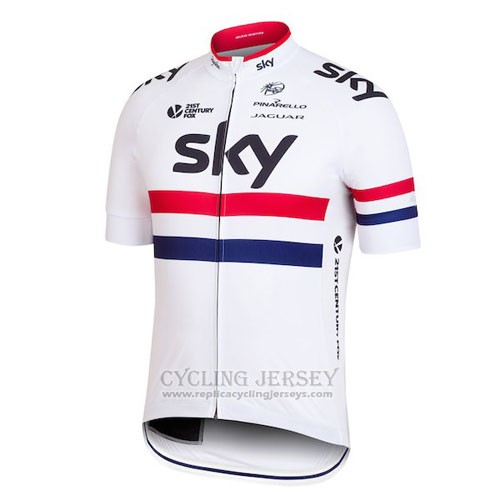 2016 Cycling Jersey France Red and White Short Sleeve and Bib Short